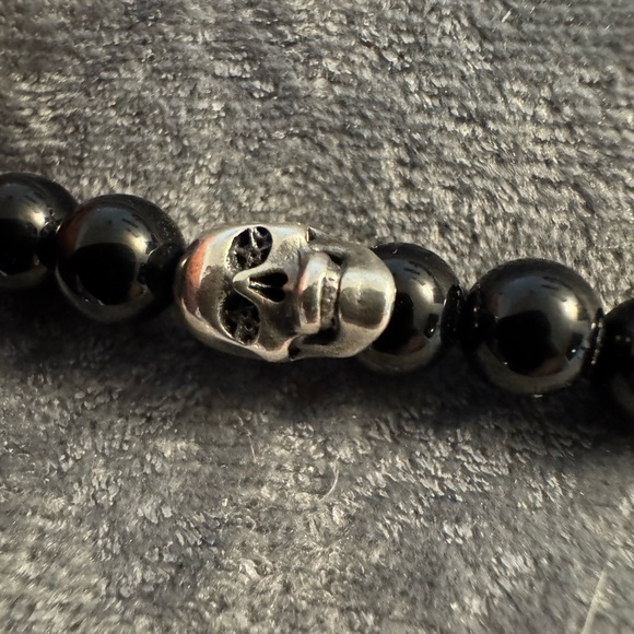 Degs and Sal Onyx and Sterling Necklace - Picture 2 of 3